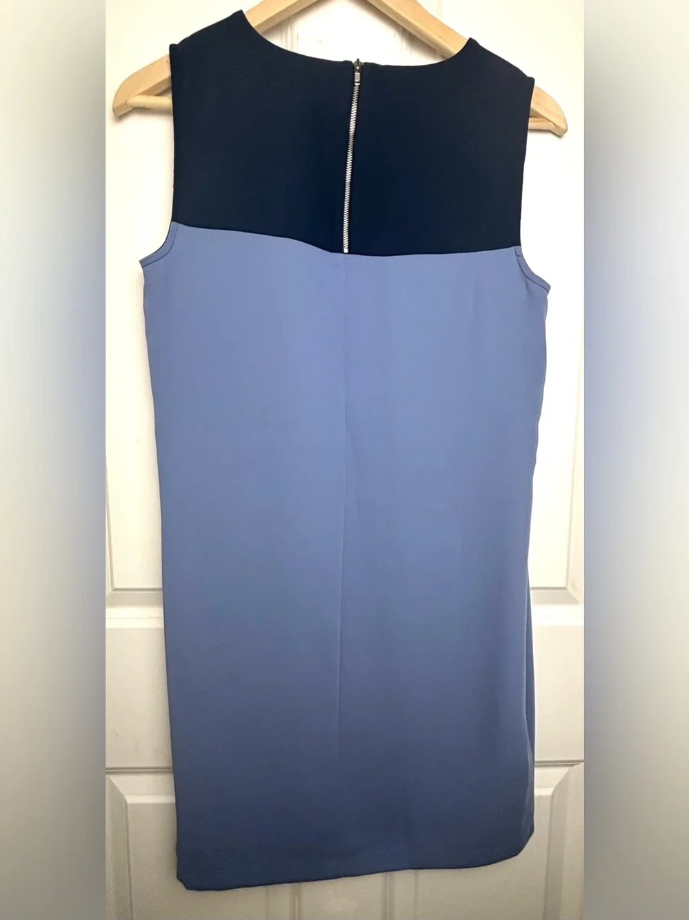 Cynthia Rowley Two Tone Colorblock Shift Dress NWOT Navy Blue Sm Preppy Career